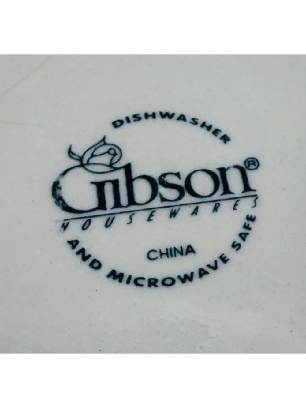 Gibson FRUIT Embossed Fruit Leaves White Shades Rim Coupe Soup Bowls Set of 5